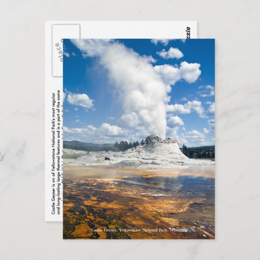 Postkaart - Castle Geyser (Voorkant / Achterkant)