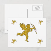 Postkaart Cupido Goud (Voorkant / Achterkant)
