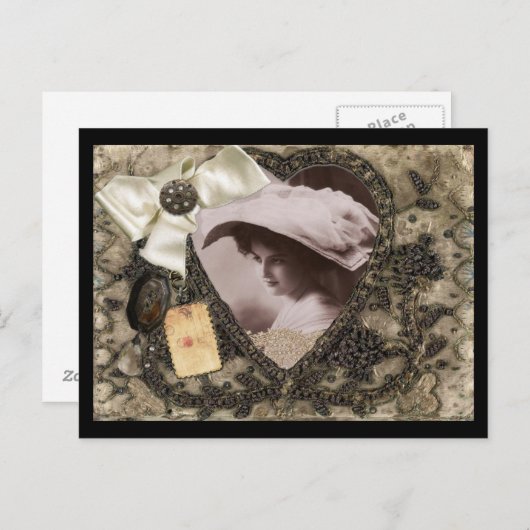 Postkaart - dame (Voorkant / Achterkant)