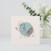 Postkaart Een sexy vrouw.Minimale kunst met het oo Kaart (Staand voorkant)