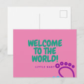 Postkaart gefeliciteerd baby (Voorkant / Achterkant)