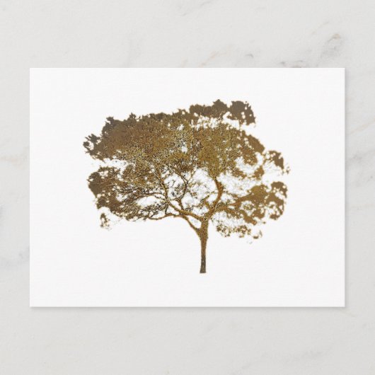 postkaart GOLDEN TREE STYLE DESIGN (Voorkant)