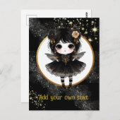 POSTKAART | Goth-meisjes Kawaii Chibi Aardige Maat (Voorkant / Achterkant)