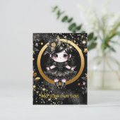 POSTKAART | Goth-meisjes Kawaii Chibi Schattig Op  (Staand voorkant)