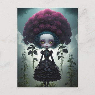 Postkaart - Gothic Flowers Feestdagenkaart