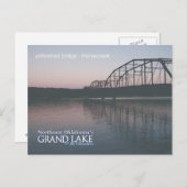 Postkaart Grand Lake Oklahoma onafgemaakte brug 2 (Voorkant / Achterkant)