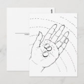 Postkaart - Hand met juwelen (Voorkant / Achterkant)