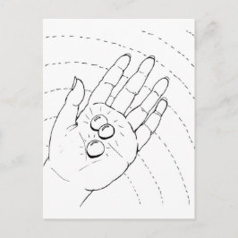 Postkaart - Hand met juwelen