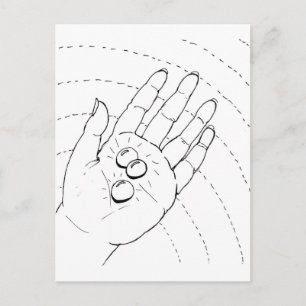 Postkaart - Hand met juwelen