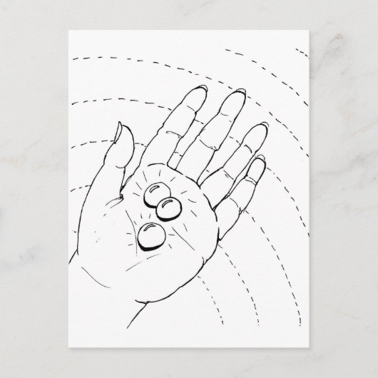 Postkaart - Hand met juwelen (Voorkant)