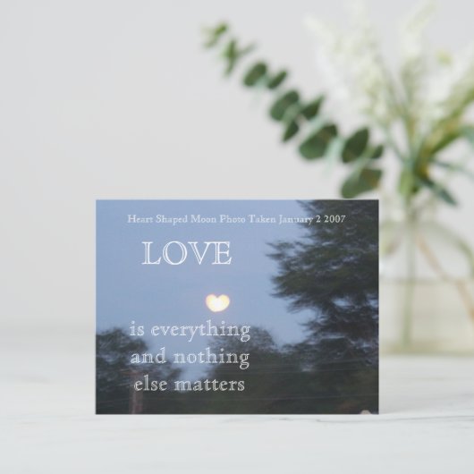 Postkaart Hartvormige maan (Staand voorkant)