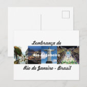 Postkaart herinnering aan Rio de Janeiro (Voorkant / Achterkant)