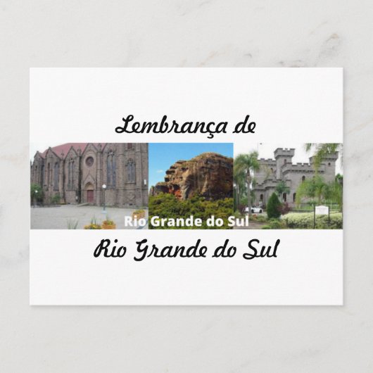 Postkaart herinnering aan Rio Grande do Sul (Voorkant)