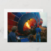 Postkaart - Hete luchtballon vullen (Voorkant / Achterkant)
