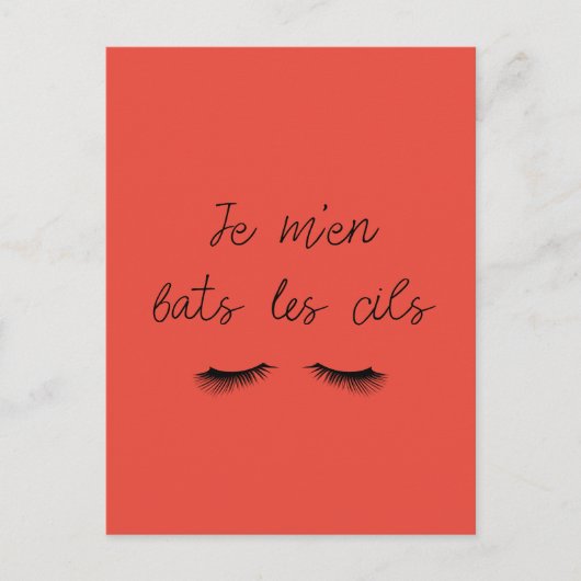 Postkaart Ik vecht met de wimpers (Voorkant)