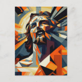 Postkaart Jezus Christus cubisme (Voorkant)