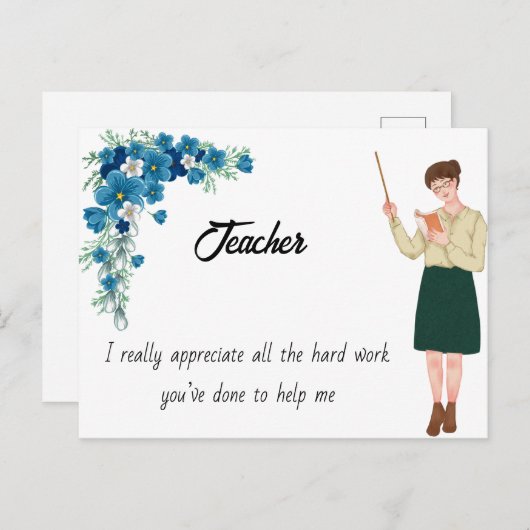 Postkaart leraar (Voorkant / Achterkant)