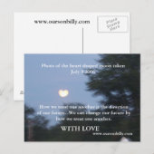 Postkaart met hartvormige maan (Voorkant / Achterkant)