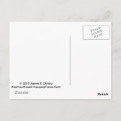 Postkaart met hoofd Christus en gezegde. (Achterkant)