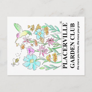Postkaart met tuinontwerp feestdagenkaart