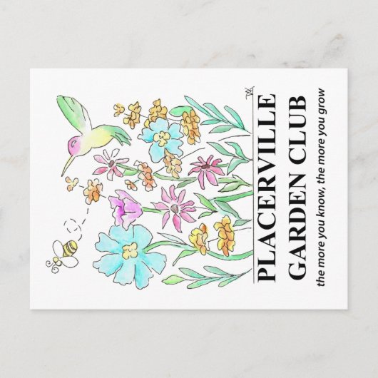 Postkaart met tuinontwerp feestdagenkaart (Voorkant)