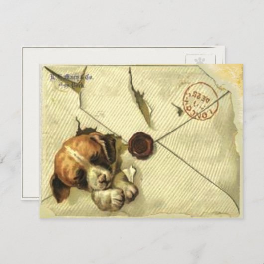 Postkaart met  vuilnisboekuppaus (Voorkant / Achterkant)