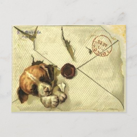 Postkaart met  vuilnisboekuppaus (Voorkant)