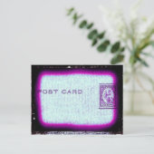 "Postkaart" (Paars) Briefkaart (Staand voorkant)