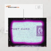 "Postkaart" (Paars) Briefkaart (Voorkant / Achterkant)