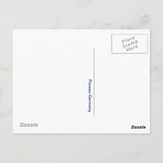 postkaart Passau, beieren, duitsland, (Achterkant)