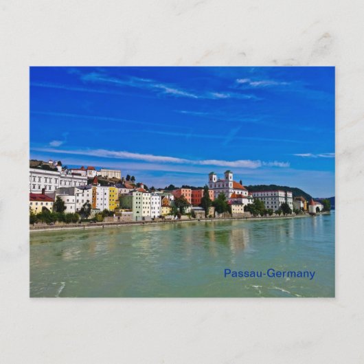 postkaart Passau, beieren, duitsland, (Voorkant)