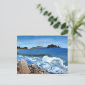 Postkaart: Popham Beach. Wave Briefkaart (Staand voorkant)