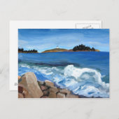 Postkaart: Popham Beach. Wave Briefkaart (Voorkant / Achterkant)