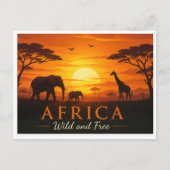Postkaart safari feestdagenkaart (Voorkant)