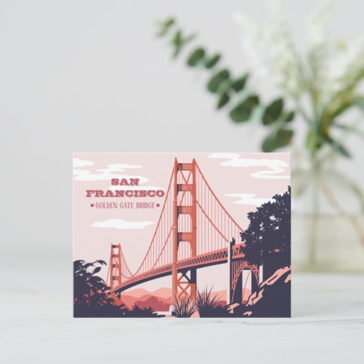 Postkaart San Francisco, CA - Golden Gate Bridge (Staand voorkant)