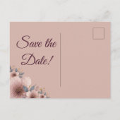 Postkaart Save the Date Bloemenschildering (Achterkant)