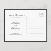 Postkaart Save The Date modern horizontaal Uitnodiging Briefkaart (Achterkant)