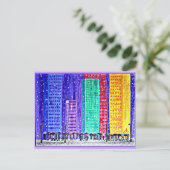 Postkaart - Stad in regen (Staand voorkant)