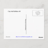 Postkaart - stadhuis Buffalo NY (Achterkant)