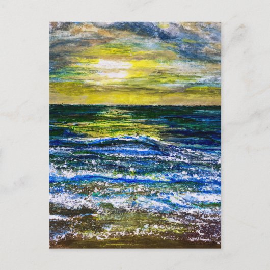 Postkaart - Stemmingen van zonsondergang aan zee (Voorkant)