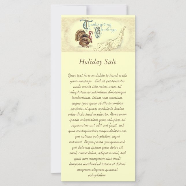  postkaart Thanksgiving Turkije (Voorkant)