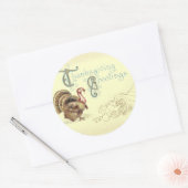 postkaart Thanksgiving Turkije stickers (Envelop)