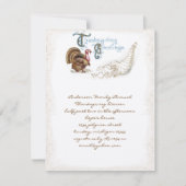  postkaart Thanksgiving Turkije Uitnodigingen (Voorkant)