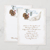 postkaart Thanksgiving Turkije Uitnodigingen (Voorkant / Achterkant)