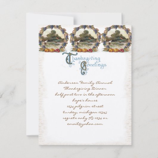  postkaart Thanksgiving Turkije Uitnodigingen (Voorkant)