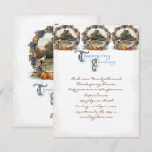  postkaart Thanksgiving Turkije Uitnodigingen (Voorkant / Achterkant)