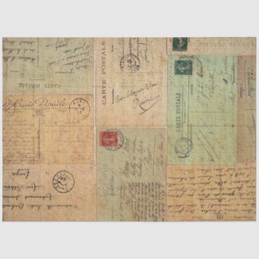 postkaart tissuepapier (Voorkant)