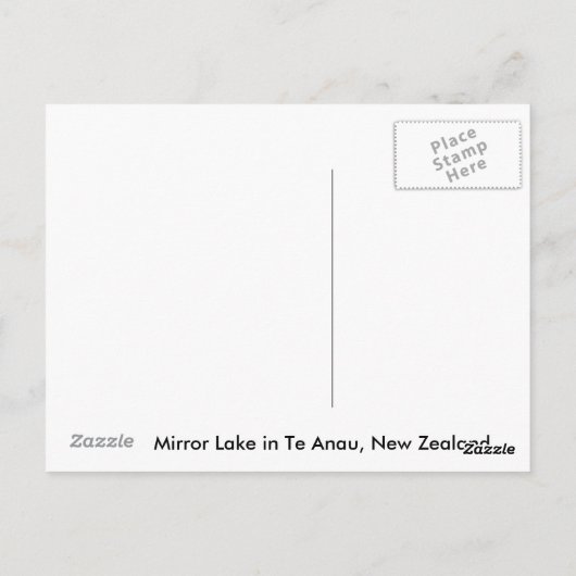 Postkaart uit Nieuw-Zeeland (Achterkant)