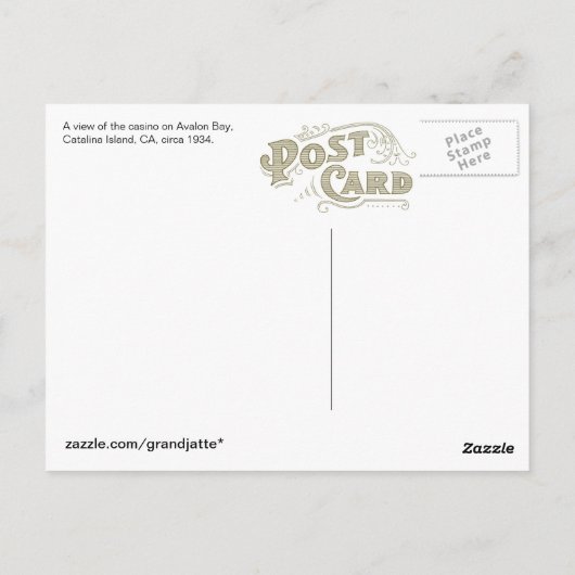 Postkaart van Catalina Island (Achterkant)