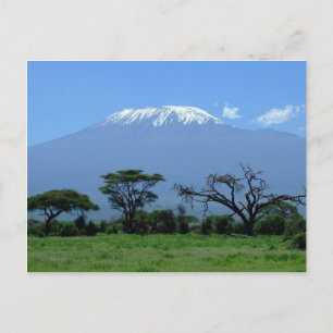 Postkaart van de berg Kilimanjaro